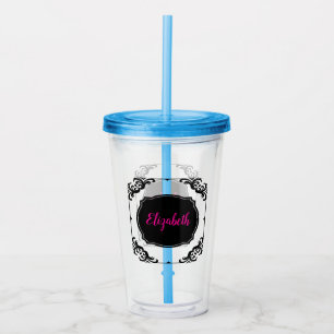 Gepersonaliseerde naam Bunco Player Elegant Acryl Drinkbeker