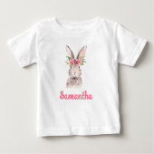 Gepersonaliseerde naam Bunny Rabbit Meisje Baby (Voorkant)