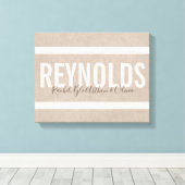 Gepersonaliseerde naam Burlap Canvas (Insitu (Houten vloer))