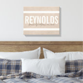Gepersonaliseerde naam Burlap Canvas Afdruk (Insitu (Slaapkamer))