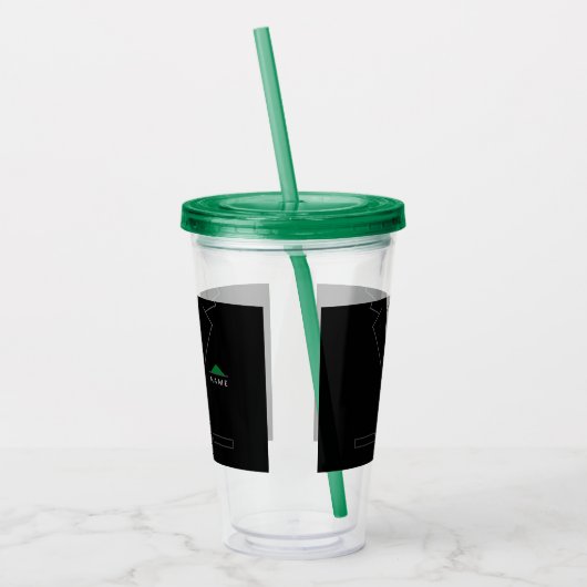 Gepersonaliseerde naam Business Acrylic Tumbler Acryl Drinkbeker (Links)