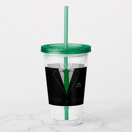 Gepersonaliseerde naam Business Acrylic Tumbler Acryl Drinkbeker (Voorkant)