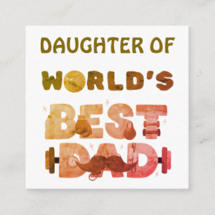 Gepersonaliseerde naam cadeau voor zoon of dochter informatiekaartje