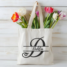 gepersonaliseerde naam canvas tas, aangepaste lett