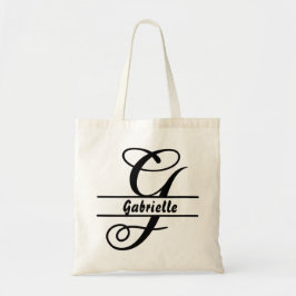 Gepersonaliseerde Naam canvas tas, aangepaste lett Tote Bag