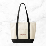 Gepersonaliseerde naam Canvas Tote Bag<br><div class="desc">Draag uw spullen in stijl met deze gepersonaliseerde naam canvas canvas tas. Gemaakt voor zowel duurzaamheid als charme, het is ruim genoeg om je dagelijkse benodigdheden vast te houden - of je nu op weg bent naar de kantoor, de sportschool of de boerenmarkt. Pas het aan met elke naam, monogram...</div>