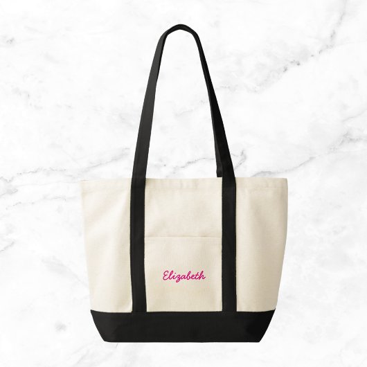 Gepersonaliseerde naam Canvas Tote Bag