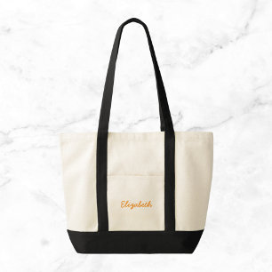 Gepersonaliseerde naam Canvas Tote Bag