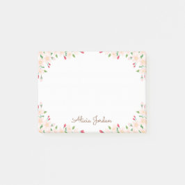 Gepersonaliseerde naam Cherry Blossom 4x3 Post it  Post-it® Notes