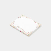 Gepersonaliseerde naam Cherry Blossom 4x3 Post it  Post-it® Notes (Schuin)