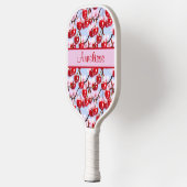 Gepersonaliseerde naam Cherry Blossom Pink Pickleball Paddle (Links)