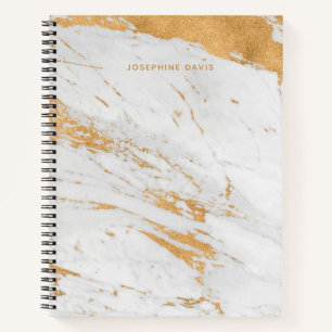 Gepersonaliseerde Naam Chic Marble Journaling Gift Notitieboek