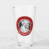 Gepersonaliseerde NAAM Chicken Custom Country Roos Glas (Voorkant)