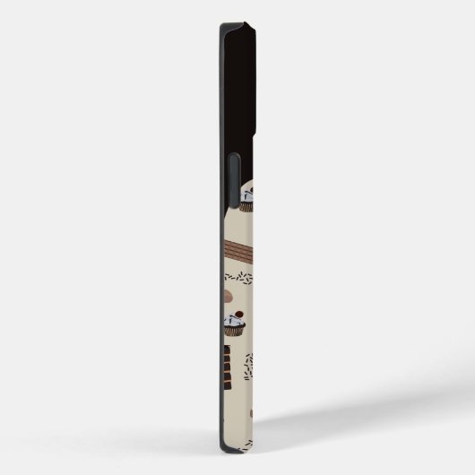 Gepersonaliseerde naam chocolade thema patroon Case-Mate iPhone case (Achterkant / Rechts)
