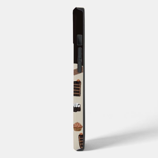 Gepersonaliseerde naam chocolade thema patroon Case-Mate iPhone case (Achterkant / Links)