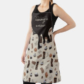 Gepersonaliseerde naam chocolade thema patroon schort (Insitu)