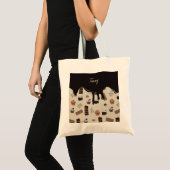 Gepersonaliseerde naam chocolade thema patroon tote bag (Voorkant (product))