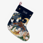 Gepersonaliseerde naam Christelijk Kerst Kinder Grote Kerstsok (Voorkant (Hangend))