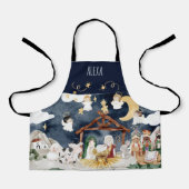 Gepersonaliseerde naam Christelijk Kerst Kinder Schort (Voorkant)