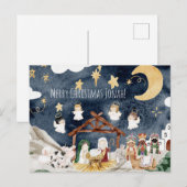 Gepersonaliseerde naam Christelijke Kinder kerst Briefkaart (Voorkant / Achterkant)