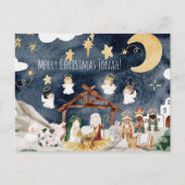 Gepersonaliseerde naam Christelijke Kinder kerst Briefkaart (Voorkant)