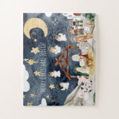 Gepersonaliseerde naam Christelijke Kinder kerst Legpuzzel (Verticaal)
