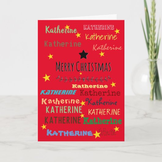Gepersonaliseerde naam Christmas Kaart (Voorkant)
