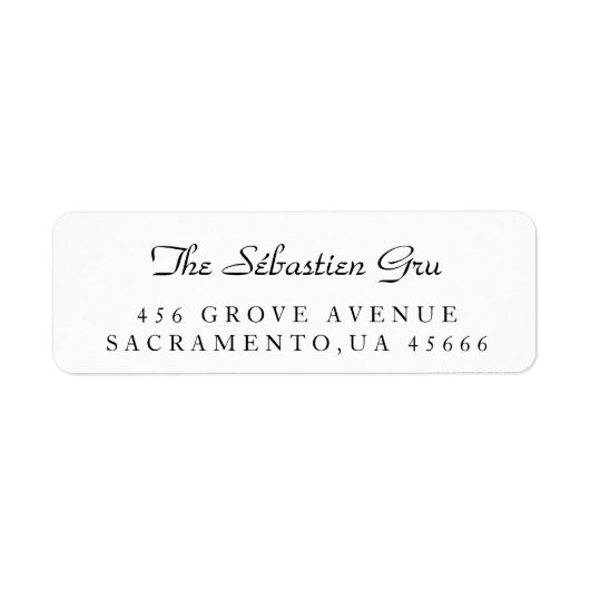 Gepersonaliseerde naam Classic Etiket (Voorkant)