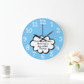 Gepersonaliseerde Naam Cloud op een String Grote Klok (Huis)