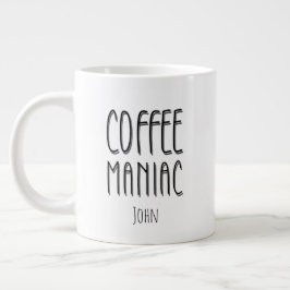 Gepersonaliseerde naam Coffee Maniac - Grappig Grote Koffiekop