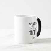 Gepersonaliseerde naam Coffee Maniac - Grappig Magische Mok (Voorkant rechts)