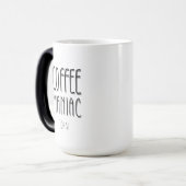 Gepersonaliseerde naam Coffee Maniac - Grappig Magische Mok (Voorkant links)