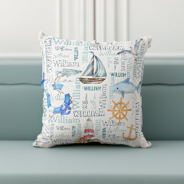 Gepersonaliseerde naam collage nautische jongen ge kussen