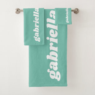Gepersonaliseerde Naam College Dorm Afstuderen Gro Bad Handdoek