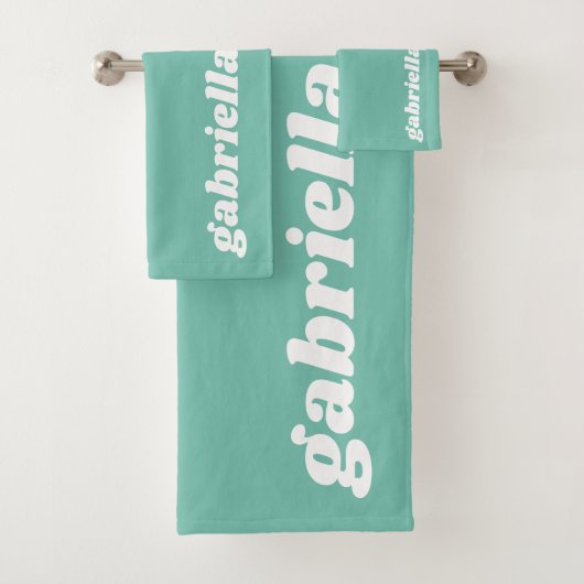 Gepersonaliseerde Naam College Dorm Afstuderen Gro Bad Handdoek (Insitu)