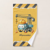 Gepersonaliseerde naam Constructie Voertuigen baby Bad Handdoek (Handdoek)