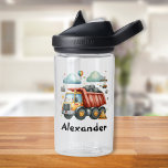 Gepersonaliseerde naam constructie voertuigen baby waterfles<br><div class="desc">Drijf de dorst van je kleintje in stijl met onze gepersonaliseerde naam Construction Vehicles Baby Boy Water Bottle. Deze waterfles is versierd met charmante design van bouwvoertuigen en aangepast met de naam van uw baby, en voegt een speelse toets toe aan de hydratatietijd. Onze waterfles is gemaakt van duurzame en...</div>