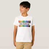 Gepersonaliseerde naam Crayons Terug naar school T T-shirt (Voorkant volledig)