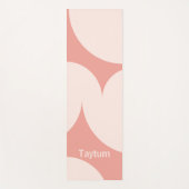 Gepersonaliseerde naam Creamy Pink Abstract Patter Yogamat (Voorkant)