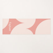 Gepersonaliseerde naam Creamy Pink Abstract Patter Yogamat (Voorkant (horizontaal))