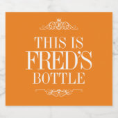 Gepersonaliseerde naam | Creëer Uw eigen dranklabe Likeurfles Etiket (Enkel label)