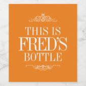 Gepersonaliseerde naam | Creëer Uw eigen wijnlabel Wijn Etiket (Enkel label)