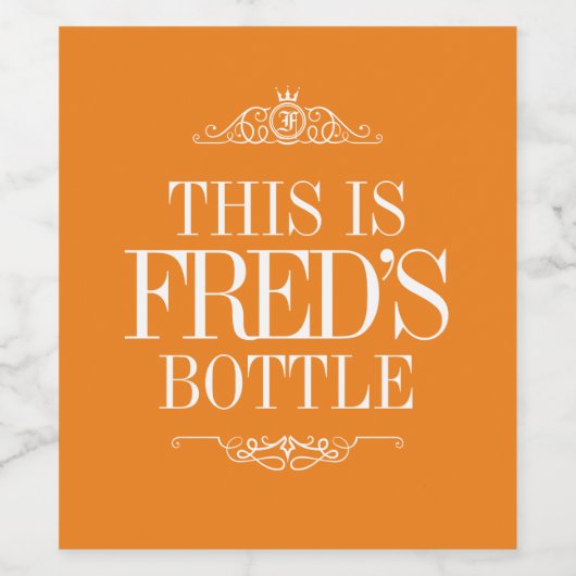 Gepersonaliseerde naam | Creëer Uw eigen wijnlabel Wijn Etiket (Enkel label)