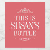 Gepersonaliseerde naam | Creëer Uw eigen wijnlabel Wijn Etiket (Enkel label)