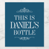 Gepersonaliseerde naam | Creëer Uw eigen wijnlabel Wijn Etiket (Enkel label)