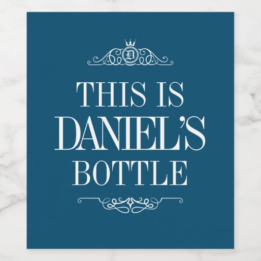 Gepersonaliseerde naam | Creëer Uw eigen wijnlabel Wijn Etiket (Enkel label)