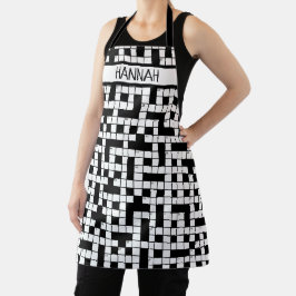 Gepersonaliseerde naam Crossword Puzzle Pattern Sc Schort