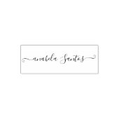Gepersonaliseerde naam Custom Chic Script Eenvoudi Zelfinktende Stempel (Design)