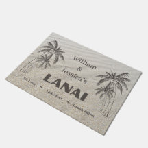 Gepersonaliseerde naam Custom Lanai tropische palm
