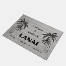 Gepersonaliseerde naam Custom Lanai tropische palm